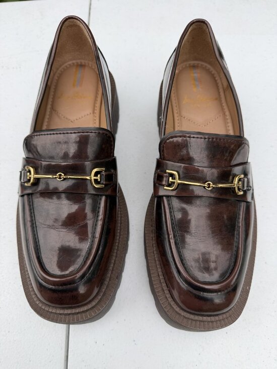 Sam Edelman Shoes - Sam Edelman Laurs Lug Sole Loafers Spiced Brandy Horsebit Women’s SZ 6